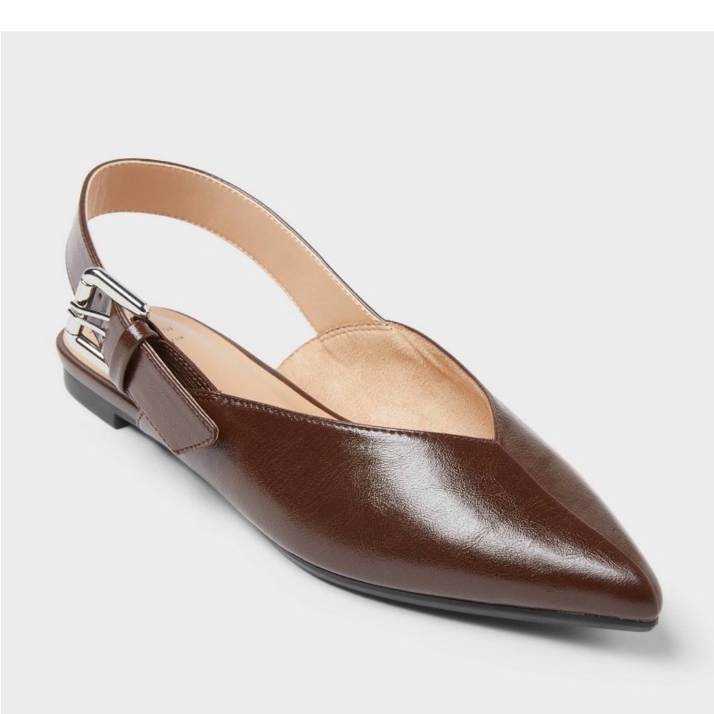 a new day Dark Brown Slingback Flats